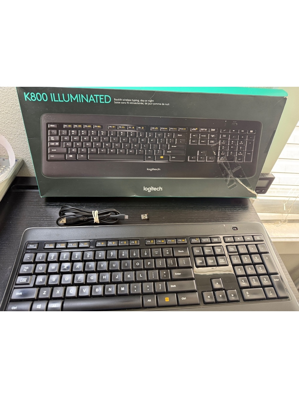 Logitech K800 Illuminated Wireless Keyboard with USB Receiver
